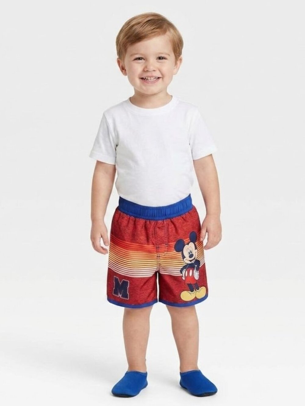 Baby toddler boys boy's Mickey Mouse Swim Trunks nwt
